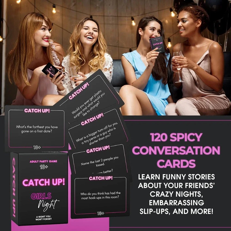 Party Games Girls Night - Jogo de Cartas Catch Up para