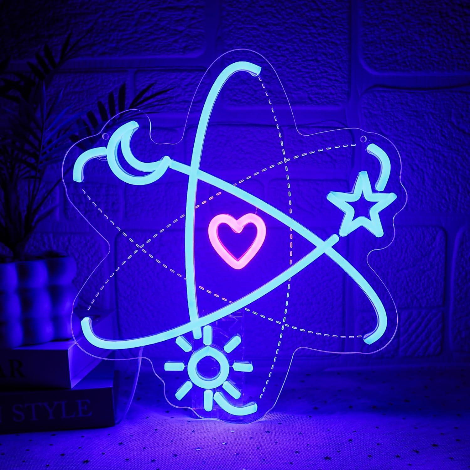 Party Games Lab - Letreiro Neon Atômico com Luzes LED