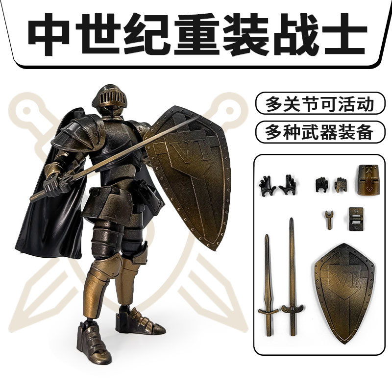 Party Games Young Adults - Boneco Vintage Guerreiro Medieval Articulado com