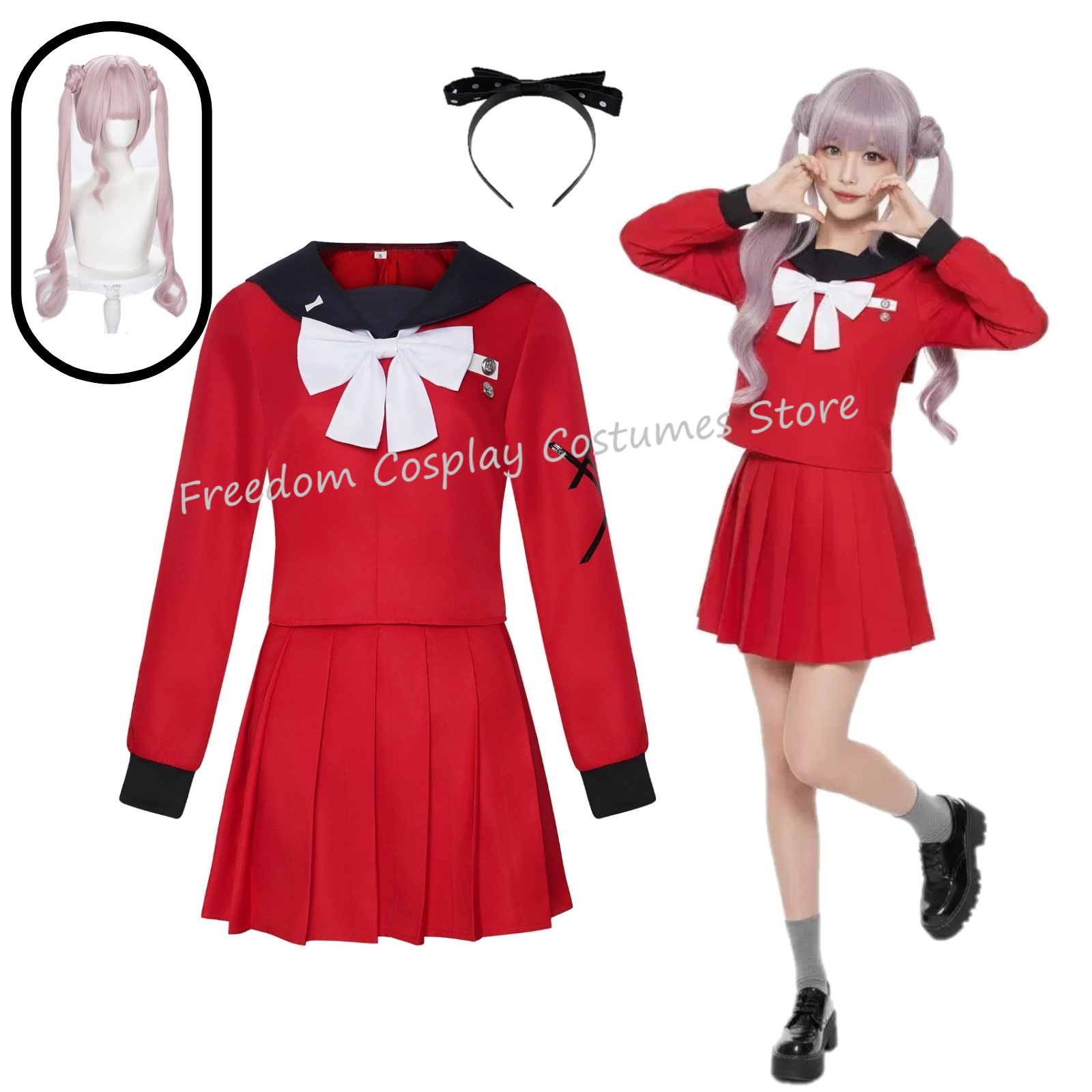 Peruca de Cosplay Kako Tsukumo - Party Games School avaliação e preço