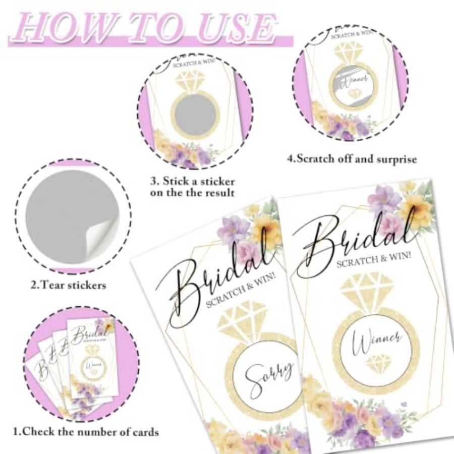 Jogo de Raspar para Chá de Pan - Party Games Bridal Shower avaliação e preço