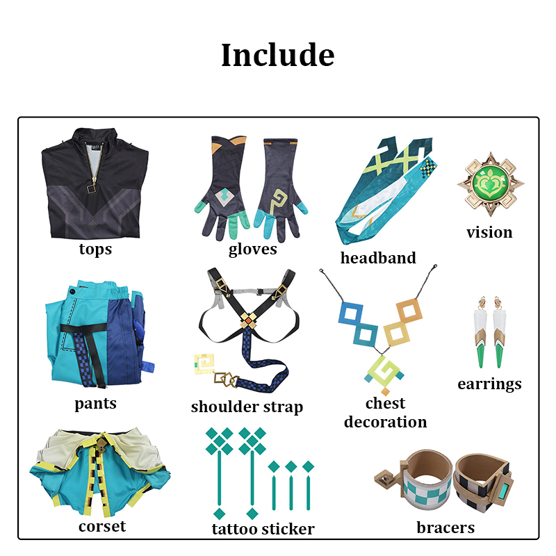 Kinich cosplay genshin impacto - Party Games Kit avaliação e preço