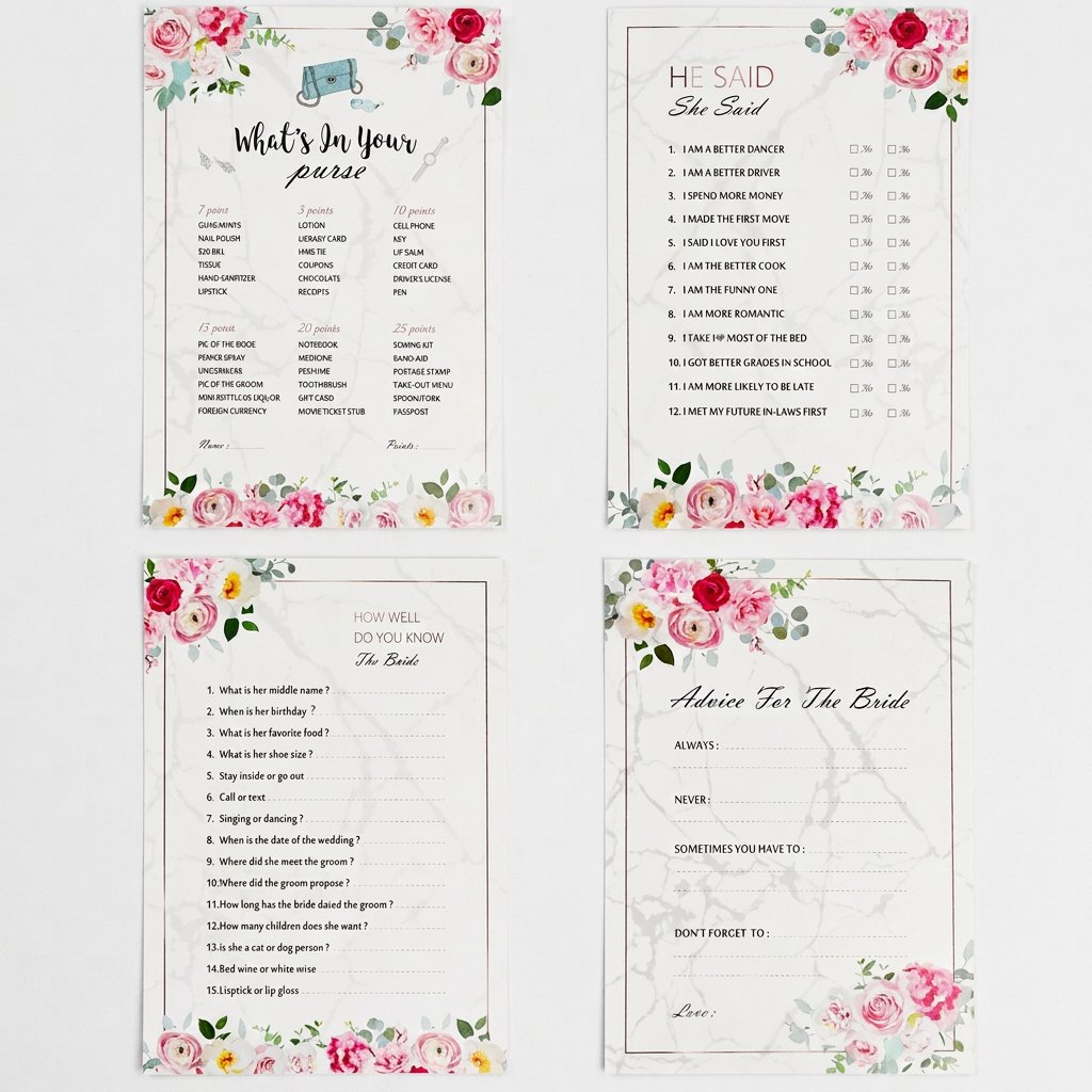 Conjunto de Cartas de Jogos pa - Party Games Bridal Shower avaliação e preço