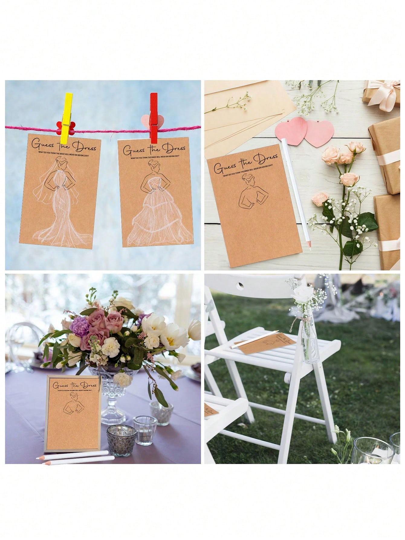 20/40 pçs vestido adivinhação  - Party Games Bridal Shower avaliação e preço