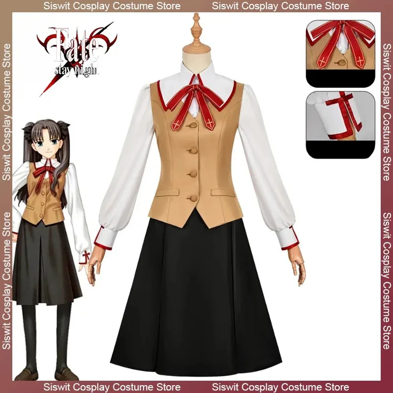 Fantasia Cosplay Tohsaka Rin d - Party Games Girls Night avaliação e preço