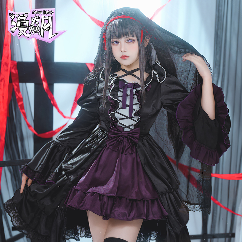 Akemi homura cosplay traje pue - Party Games Kit avaliação e preço